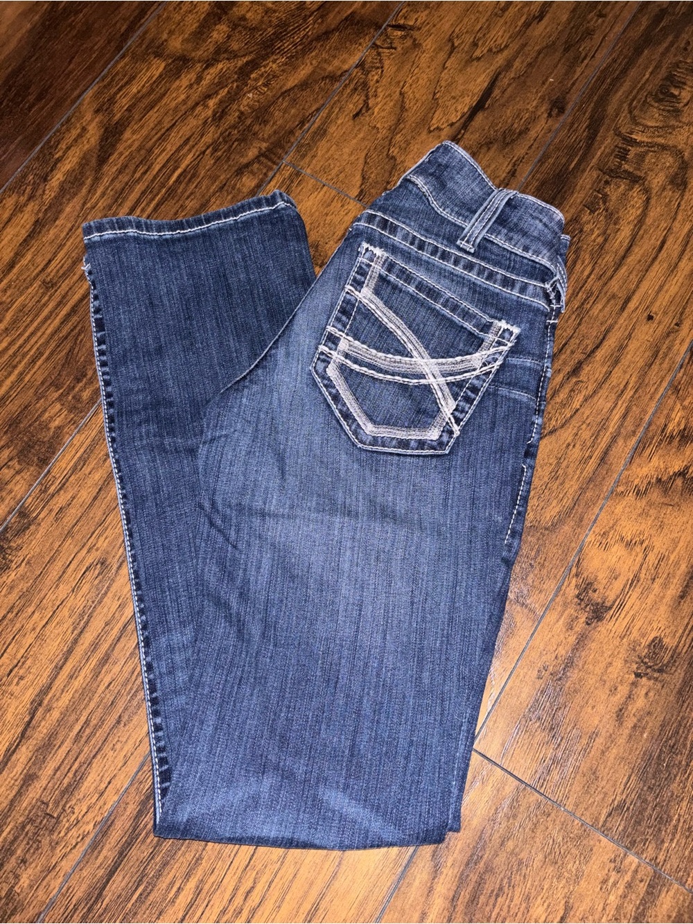 Ariat Women's Dark Blue Straight Leg Jeans with Contrast Stitching